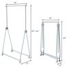 Folding Extendable Metal Garment Rack Clothes Hanging Rod with Lockable Wheels