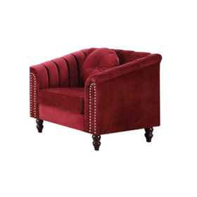 Red Lint Chair Sofa Set