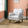 Picchu Amchair; PLAID GREY