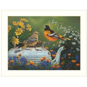 "Tea Time" by Kim Norlien; Ready to Hang Framed Print; White Frame