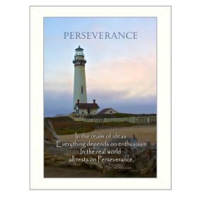 "Perseverance" By Trendy Decor4U; Printed Wall Art; Ready To Hang Framed Poster; White Frame