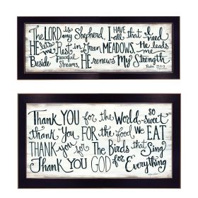 "Thank You Lord" 2-Piece Vignette by Annie LaPoint; Black Frame