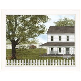 "Green; Green Grass of Home" by Billy Jacobs; Ready to Hang Framed Print; White Frame