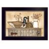 "Duck and Berry Still Life" By Linda Spivey; Printed Wall Art; Ready To Hang Framed Poster; Black Frame