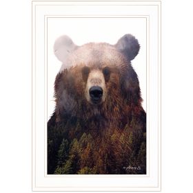 "King of the Forest" by Andreas Lie; Ready to Hang Framed Print; White Frame