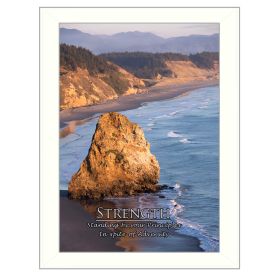 "Strength" By Trendy Decor4U; Printed Wall Art; Ready To Hang Framed Poster; White Frame