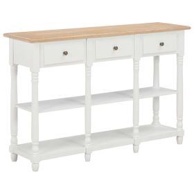 Console Table White 47.2"x11.8"x29.9" MDF