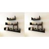 Wall Shelves 6 pcs Black