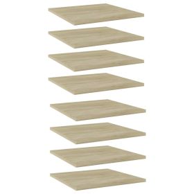 Bookshelf Boards 8 pcs Sonoma Oak 15.7"x15.7"x0.6" Engineered Wood