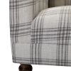 Picchu Amchair; PLAID GREY