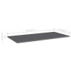 Bookshelf Boards 8 pcs High Gloss Gray 31.5"x7.9"x0.6" Engineered Wood