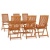 7 Piece Patio Dining Set Solid Wood Eucalyptus