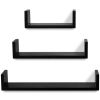 Wall Shelves 6 pcs Black