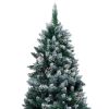 Artificial Christmas Tree with Pine Cones and White Snow 6 ft