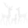 Acrylic Reindeer Family Christmas Decoration 300 LED Blue