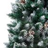 Artificial Christmas Tree with Pine Cones and White Snow 6 ft