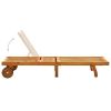 Sun Lounger Solid Acacia Wood