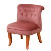 Pink Velvet Accent Chair for Living Room Stylish Wood Frame Upholstered Single Sofa Home & Office Furniture