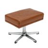 PU Leather Swivel Armchair with Ottoman for Living Room, Bedroom, Office