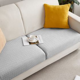 Knitted Elastic Sofa Cover Cushion All-season Universal (Option: Light Grey-Plus L)