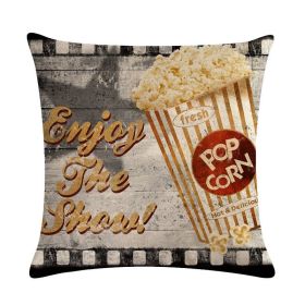 Home Retro Movie Subtitles Sofa Office Linen Pillowcase (Option: 10style-45x45cm)