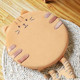 Japanese Cat Cartoon  Sofa Student Dormitory Chair Cushion (Option: Orange Cute Cat)