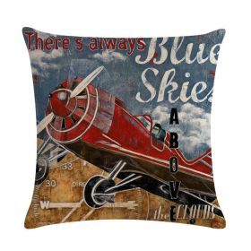 Home Retro Movie Subtitles Sofa Office Linen Pillowcase (Option: 15style-45x45cm)