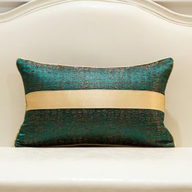 Modern Luxury Simple Pillow Cushion Cover (Option: Green-30x50 splicing)