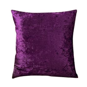 Ice Velvet Pillow Cushion Bedroom (Option: Deep purple-Pillow case-30x50cm)