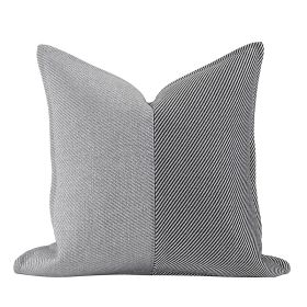 Silver Slim Spliced Cushion Simple And Luxury Sofa Square (Option: Silver grey-Pillow-50x50cm)