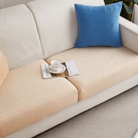 Knitted Elastic Sofa Cover Cushion All-season Universal (Option: Mustard Yellow-Plus XL)