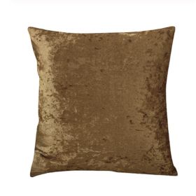 Ice Velvet Pillow Cushion Bedroom (Option: Dark yellow-Pillow case-30x50cm)