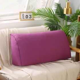 Removable And Washable Sofa Cushion In Living Room (Option: Hemp purple-70x35x17cm-Pearl cotton core)