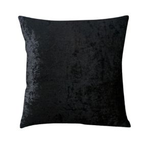 Ice Velvet Pillow Cushion Bedroom (Option: Black-Pillow case-30x50cm)