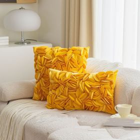 Ins Style Handmade Decorative Pillowcase Cover (Option: Yellow-45x45cm)