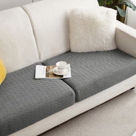 Knitted Elastic Sofa Cover Cushion All-season Universal (Option: Grey-Plus M)