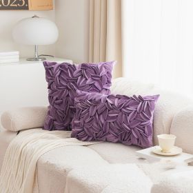 Ins Style Handmade Decorative Pillowcase Cover (Option: Purple-45x45cm)