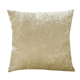 Ice Velvet Pillow Cushion Bedroom (Option: Champagne-Pillow case-30x50cm)