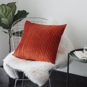 Modern Minimalist Model Room Sofa Bed Cushion Waist Pillow (Option: Orange red-Including pillow core)