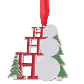 Christmas Decorative Pendant Red Rope Zinc Alloy Blank (Option: JS025)