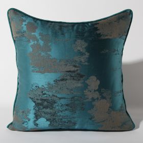 Dark Green Silver Green Sofa Pillow Cushion (Option: GoldDark Blue-Pillow-45x45cm)