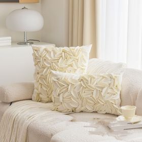 Ins Style Handmade Decorative Pillowcase Cover (Option: White-45x45cm)