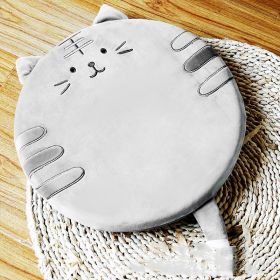 Japanese Cat Cartoon  Sofa Student Dormitory Chair Cushion (Option: Grey Cute Cat)