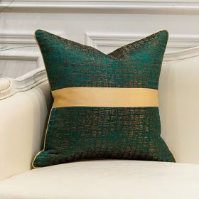 Modern Luxury Simple Pillow Cushion Cover (Option: Green-48x48 splicing)