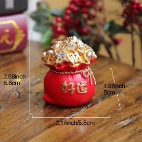 1pc Resin Wealth Tree Ornaments (2.68"Ã—2.17"1.97"); Treasure Basin; Home Decorations; Holiday Gifts (Style: B)