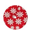 Christmas Tree Skirt, Jacquard Cashmere Snow Flake Xmas Holiday Decoration Ornament