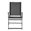 Square Set of 2 Outdoor Patio Steel Sling Folding Chair