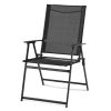 Square Set of 2 Outdoor Patio Steel Sling Folding Chair