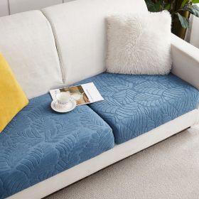 Knitted Elastic Sofa Cover Cushion All-season Universal (Option: Lake blue-L)