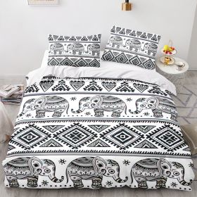 Elephant Series Three-piece Quilt Cover (Option: Style 1-140x210cm)